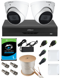 KIT DAHUA, DAH-A2IEXT5D60C, DVR + HDD + 2xCAMERA, 5MP, IR 60m 2