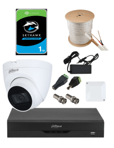 KIT DAHUA, DAH-A1IINT5D25C, DVR + HDD + 1xCAMERA, 5MP, IR 25m 2
