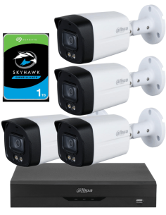 KIT DAHUA, DAH-A4IEXT5B40P, DVR + HDD + 4xCAMERA, 5MP, IR 40m 2
