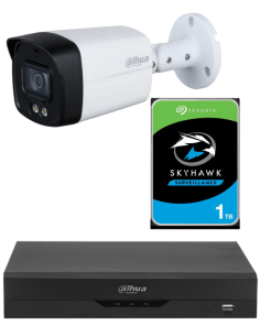 KIT DAHUA, DAH-A1IEXT5B40P, DVR + HDD + 1xCAMERA, 5MP, IR 40m 2