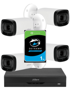 KIT DAHUA, DAH-A4IEXT5B60P, DVR + HDD + 4xCAMERA, 5MP, IR 60m 2