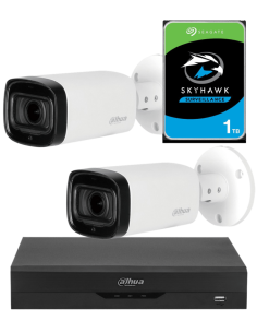 KIT DAHUA, DAH-A2IEXT5B60P, DVR + HDD + 2xCAMERA, 5MP, IR 60m 2