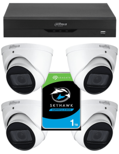 KIT DAHUA, DAH-A4IEXT5D60P, DVR + HDD + 4xCAMERA, 5MP, IR 60m 2