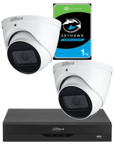 KIT DAHUA, DAH-A2IEXT5D60P, DVR + HDD + 2xCAMERA, 5MP, IR 60m 2