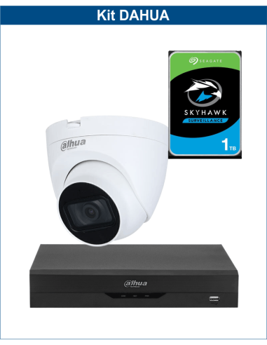 KIT DAHUA, DAH-A1IINT5D25P, DVR + HDD + 1xCAMERA, 5MP, IR 25m