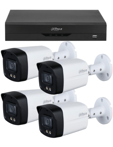 KIT DAHUA, DAH-A4IEXT5B40B, DVR + 4xCAMERA, 5MP, IR 40m