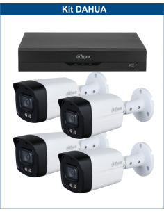 KIT DAHUA, DAH-A4IEXT5B40B, DVR + 4xCAMERA, 5MP, IR 40m