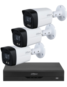 KIT DAHUA, DAH-A3IEXT5B40B, DVR + 3xCAMERA, 5MP, IR 40m 2