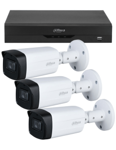 KIT DAHUA, DAH-A3IEXT5B80B, DVR + 3xCAMERA, 5MP, IR 80m 2