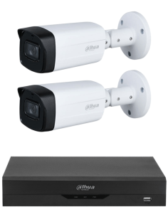 KIT DAHUA, DAH-A2IEXT5B80B, DVR + 2xCAMERA, 5MP, IR 80m 2