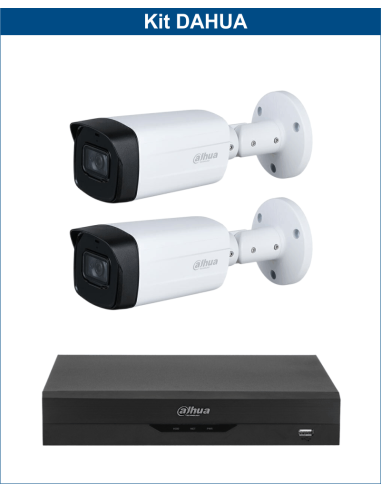 KIT DAHUA, DAH-A2IEXT5B80B, DVR + 2xCAMERA, 5MP, IR 80m