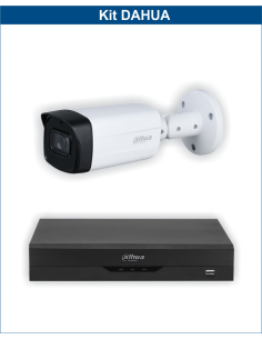 KIT DAHUA, DAH-A1IEXT5B80B, DVR + 1xCAMERA, 5MP, IR 80m