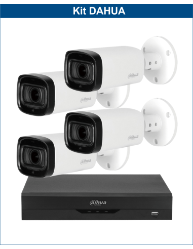 KIT DAHUA, DAH-A4IEXT5B60B, DVR + 4xCAMERA, 5MP, IR 60m