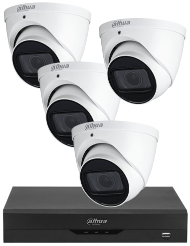 KIT DAHUA, DAH-A4IEXT5D60B, DVR + 4xCAMERA, 5MP, IR 60m