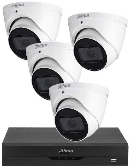 KIT DAHUA, DAH-A4IEXT5D60B, DVR + 4xCAMERA, 5MP, IR 60m