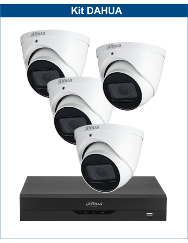 KIT DAHUA, DAH-A4IEXT5D60B, DVR + 4xCAMERA, 5MP, IR 60m