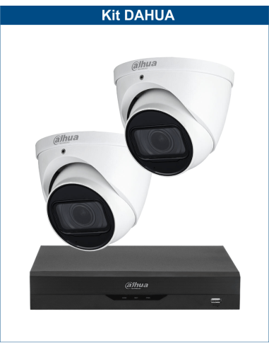KIT DAHUA, DAH-A2IEXT5D60B, DVR + 2xCAMERA, 5MP, IR 60m
