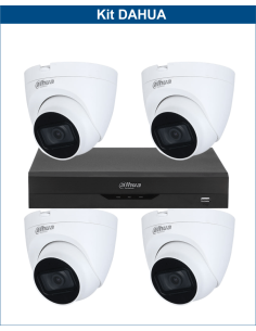 KIT DAHUA, DAH-A4IINT5D25B, DVR + 4xCAMERA, 5MP, IR 25m