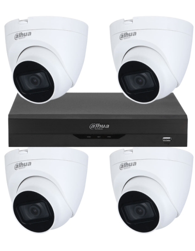 KIT DAHUA, DAH-A4IINT5D25B, DVR + 4xCAMERA, 5MP, IR 25m