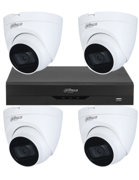 KIT DAHUA, DAH-A4IINT5D25B, DVR + 4xCAMERA, 5MP, IR 25m