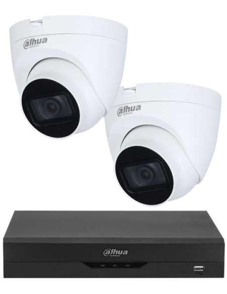 KIT DAHUA, DAH-A2IINT5D25B, DVR + 2xCAMERA, 5MP, IR 25m