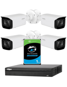 KIT DAHUA, DAH-IPP4IEXT2B40P, NVR + HDD + 4xCAMERA, 2MP, IR 40m 2