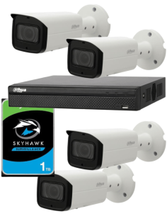 KIT DAHUA, DAH-IPP4IEXT2B50P, NVR + HDD + 4xCAMERA, 2MP, IR 50m 2