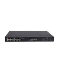 Switch PoE PFS3220-16GT-240, Layer 2, 16 porturi Ethernet, 2 porturi fibra optica. Comanda online pe RFPro.ro.