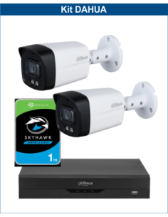 KIT DAHUA, DAH-A2IEXT5B40P, DVR + HDD + 2xCAMERA, 5MP, IR 40m