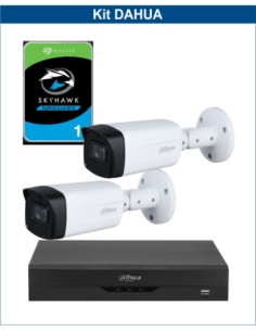 KIT DAHUA, DAH-A2IEXT5B80P, DVR + HDD + 2xCAMERA, 5MP, IR 80m