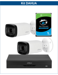 KIT DAHUA, DAH-A2IEXT5B60P, DVR + HDD + 2xCAMERA, 5MP, IR 60m
