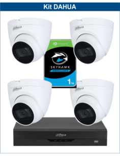 KIT DAHUA, DAH-A4IINT5D25P, DVR + HDD + 4xCAMERA, 5MP, IR 25m