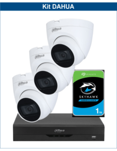 KIT DAHUA, DAH-A3IINT5D25P, DVR + HDD + 3xCAMERA, 5MP, IR 25m