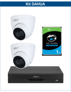 KIT DAHUA, DAH-A2IINT5D25P, DVR + HDD + 2xCAMERA, 5MP, IR 25m