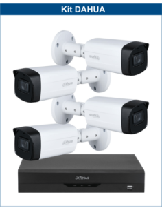 KIT DAHUA, DAH-A4IEXT5B80B, DVR + 4xCAMERA, 5MP, IR 80m