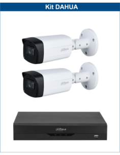 KIT DAHUA, DAH-A2IEXT5B80B, DVR + 2xCAMERA, 5MP, IR 80m