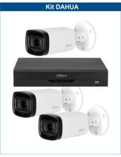 KIT DAHUA, DAH-A3IEXT5B60B, DVR + 3xCAMERA, 5MP, IR 60m