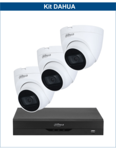KIT DAHUA, DAH-A3IINT5D25B, DVR + 3xCAMERA, 5MP, IR 25m