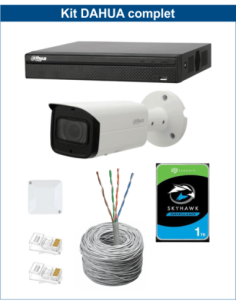 KIT DAHUA, DAH-IPP1IEXT2B50C, NVR + HDD + 1xCAMERA, 2MP, IR 50m