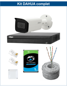KIT DAHUA, DAH-IPP1IEXT2B60C, NVR + HDD + 1xCAMERA, 2MP, IR 60m