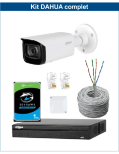 KIT DAHUA, DAH-IPP1IEXT2B40C, NVR + HDD + 1xCAMERA, 2MP, IR 40m