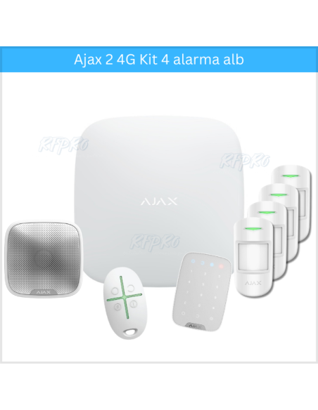 Kit Alarma Ajax 2 4G 4 alb