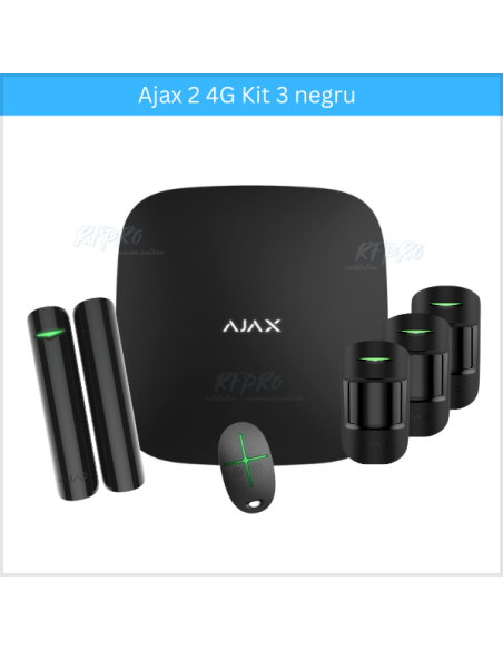 Kit Alarma Ajax 2 4G 3 negru