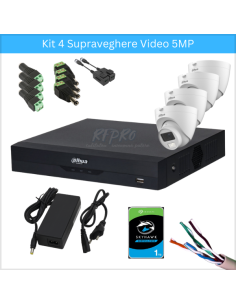KIT 4 SUPRAVEGHERE VIDEO 5 MP